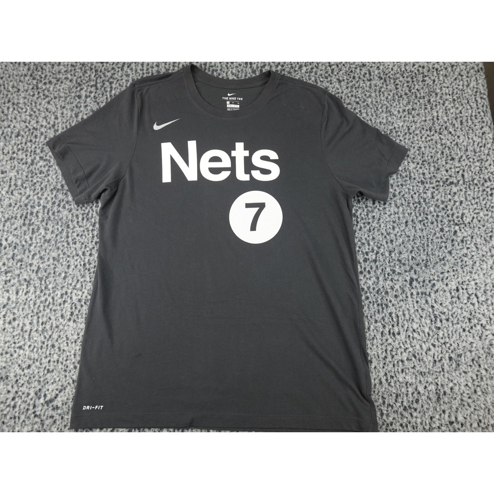 Nike T-Shirt Mens XL Gray Brooklyn Nets Kevin Durant 7 Dri-FIT BV1919-06F